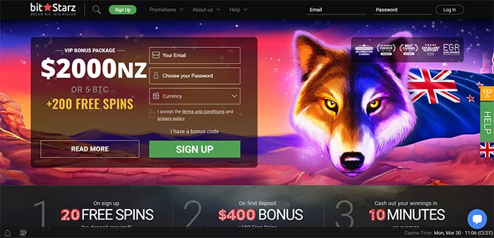 BitStarz Online Casino New Zealand Dollar