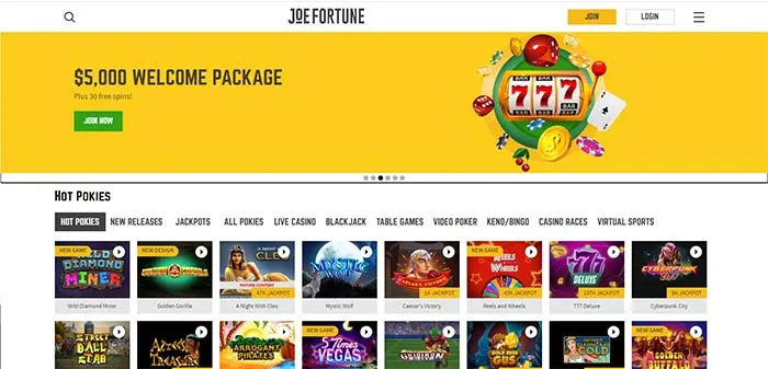 Joe Fortune Online Casino