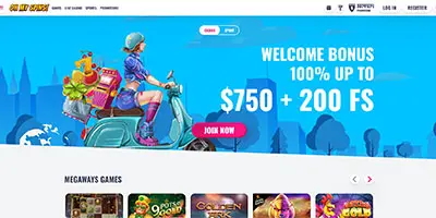 OhMySpins Casino - Official casino logo, game screenshots and promotional materials featuring welcome bonuses and game selection
