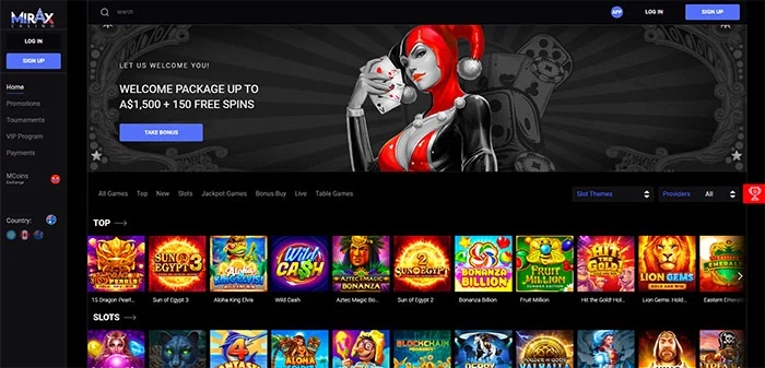 Mirax Online Casino AUD