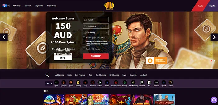 Wildblaster AUD Online Casino